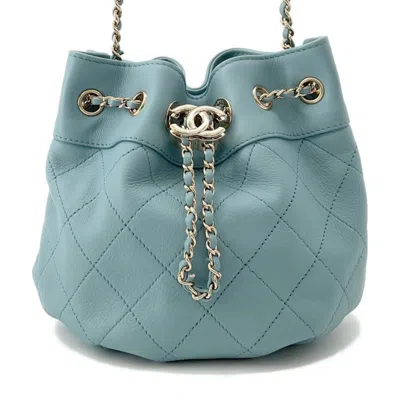 Pre-owned Chanel Leather Shoulder Bag () In Blue