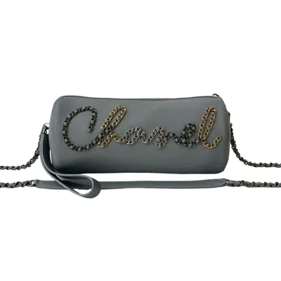 Pre-owned Chanel Leather Shoulder Bag () In Blue