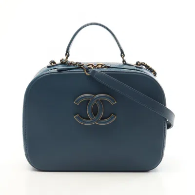 Pre-owned Chanel Leather Shoulder Bag () In Blue
