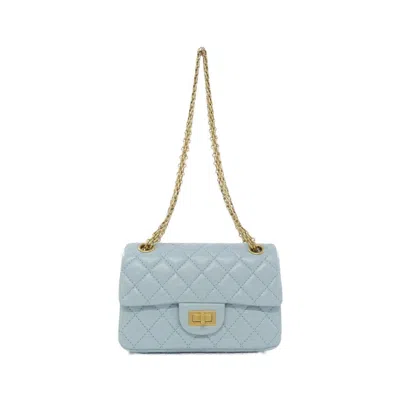 Pre-owned Chanel Leather Shoulder Bag () In Blue
