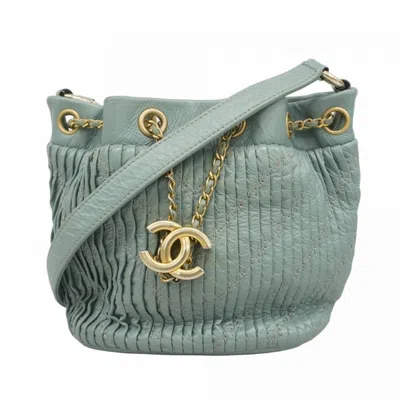 Pre-owned Chanel Leather Shoulder Bag () In Blue