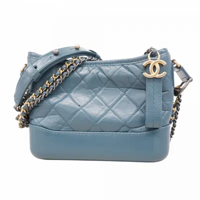 Pre-owned Chanel Leather Shoulder Bag () In Blue