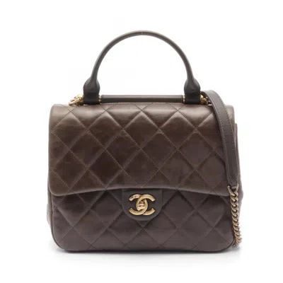 Pre-owned Chanel Leather Shoulder Bag () In Brown