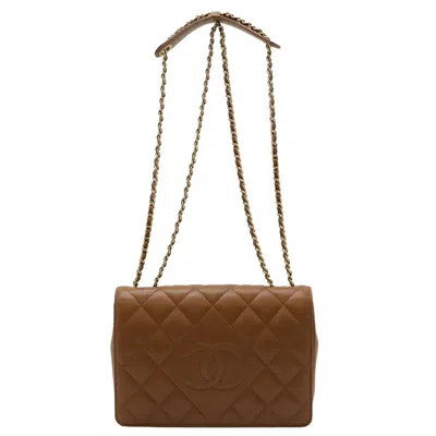 Pre-owned Chanel Leather Shoulder Bag () In Brown