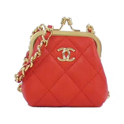 Pre-owned Chanel Leather Shoulder Bag () In Orange