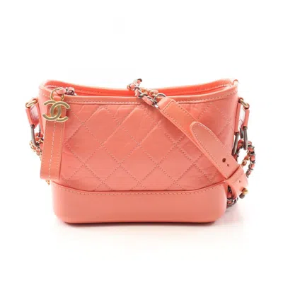 Pre-owned Chanel Leather Shoulder Bag () In Orange