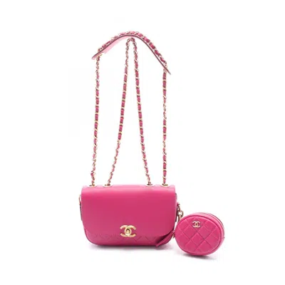 Pre-owned Chanel Leather Shoulder Bag () In Pink