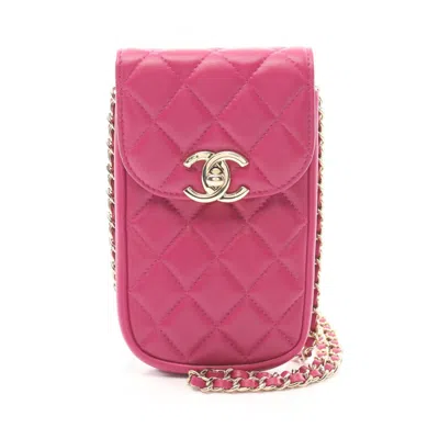 Pre-owned Chanel Leather Shoulder Bag () In Pink