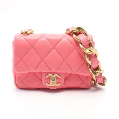Pre-owned Chanel Leather Shoulder Bag () In Pink