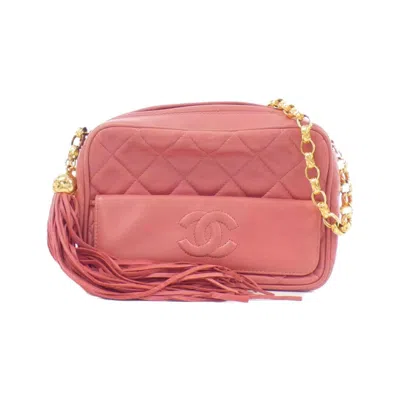 Pre-owned Chanel Leather Shoulder Bag () In Pink