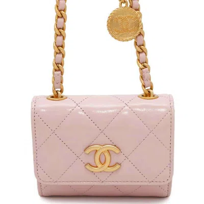 Pre-owned Chanel Leather Shoulder Bag () In Pink