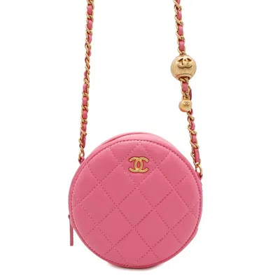 Pre-owned Chanel Leather Shoulder Bag () In Pink