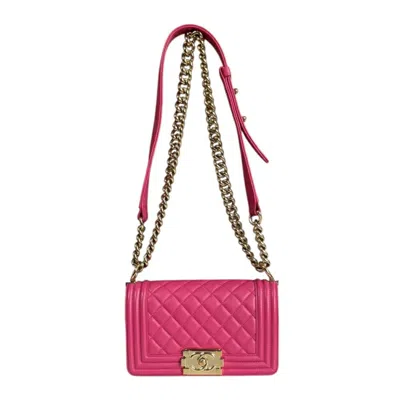 Pre-owned Chanel Leather Shoulder Bag () In Pink