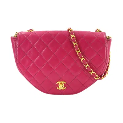 Pre-owned Chanel Leather Shoulder Bag () In Purple