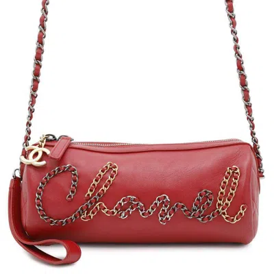 Pre-owned Chanel Leather Shoulder Bag () In Red