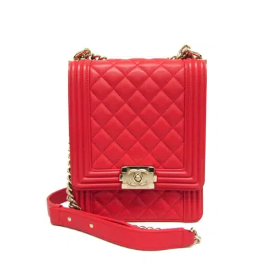 Pre-owned Chanel Leather Shoulder Bag () In Red