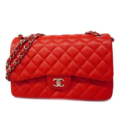 Pre-owned Chanel Leather Shoulder Bag () In Red