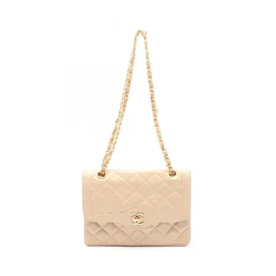 Pre-owned Chanel Leather Shoulder Bag () In Sand