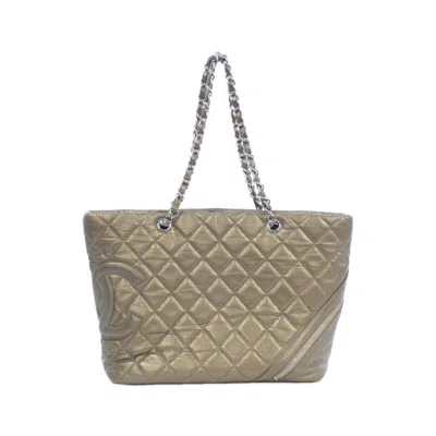 Pre-owned Chanel Leather Shoulder Bag () In Sand