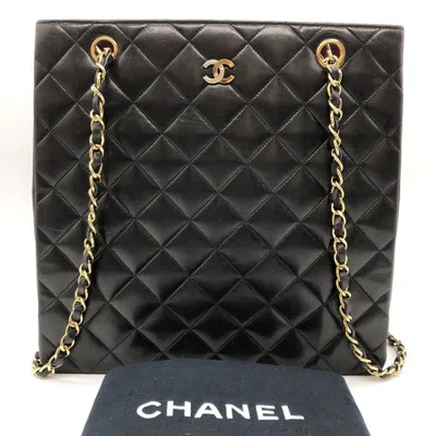 Pre-owned Chanel Leather Shoulder Bag Tote Bag () In Black