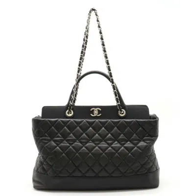 Pre-owned Chanel Leather Shoulder Bag Tote Bag () In Black