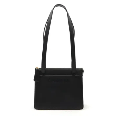 Pre-owned Chanel Leather Shoulder Bag Tote Bag () In Black