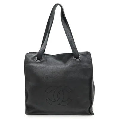 Pre-owned Chanel Leather Shoulder Bag Tote Bag () In Black