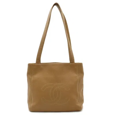 Pre-owned Chanel Leather Shoulder Bag Tote Bag () In Brown