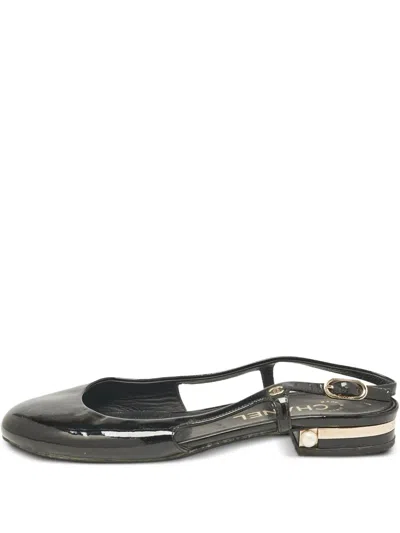 Pre-owned Chanel Leather Slingback Pumps