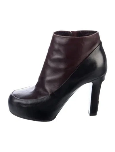 Pre-owned Chanel Leather Studded Accents Boots In Black