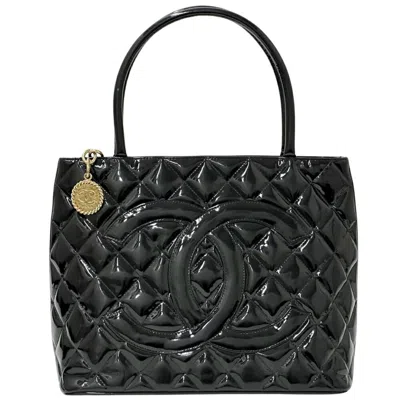 Pre-owned Chanel Leather Tote Bag () In Black