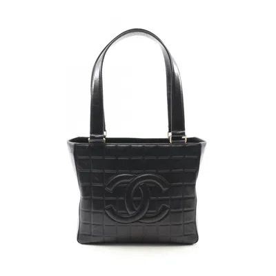 Pre-owned Chanel Leather Tote Bag () In Black