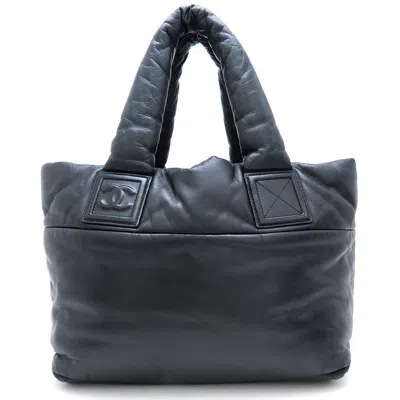 Pre-owned Chanel Leather Tote Bag () In Black