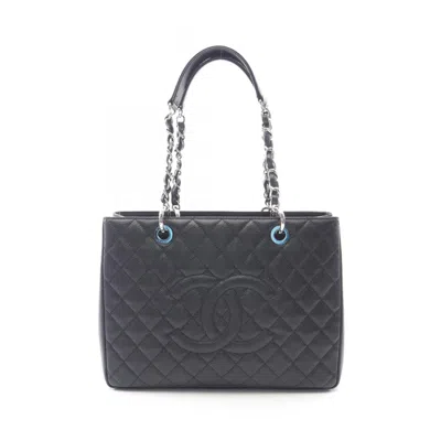 Pre-owned Chanel Leather Tote Bag () In Black