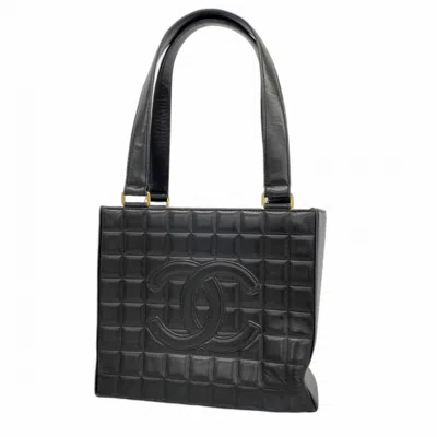 Pre-owned Chanel Leather Tote Bag () In Black