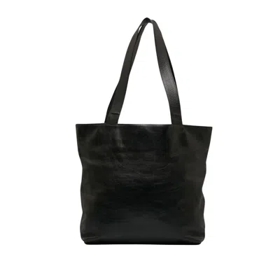 Pre-owned Chanel Leather Tote Bag () In Black