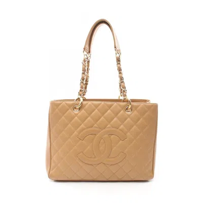 Pre-owned Chanel Leather Tote Bag () In Brown