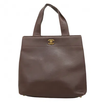 Pre-owned Chanel Leather Tote Bag () In Brown