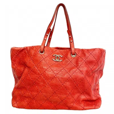 Pre-owned Chanel Leather Tote Bag () In Multi