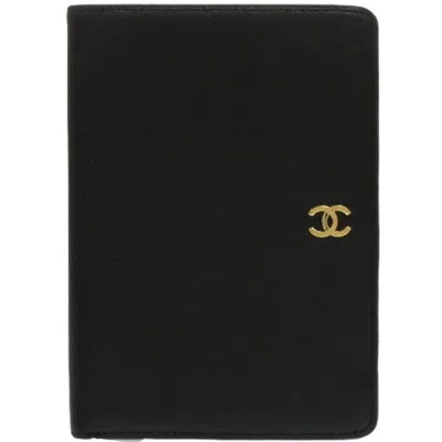 Pre-owned Chanel Leather Wallet (bi-fold) () In Black