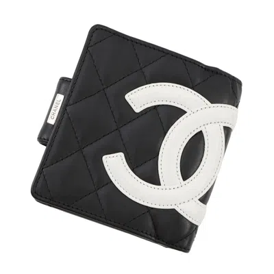 Pre-owned Chanel Leather Wallet (bi-fold) () In Black
