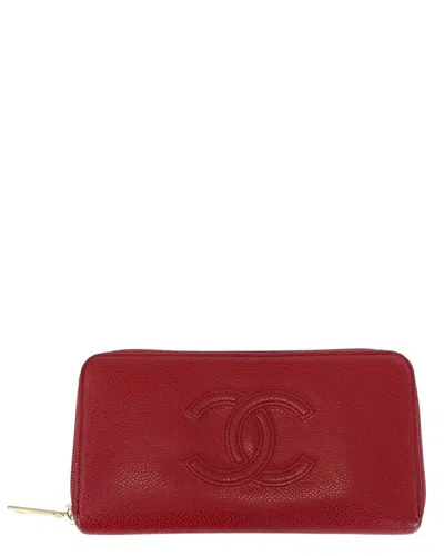 Chanel Leather Wallet With Gold Hardware (authentic Pre-loved)