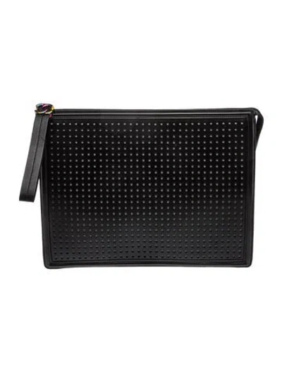 Pre-owned Chanel Led Boy 2.0 Clutch Case In Black