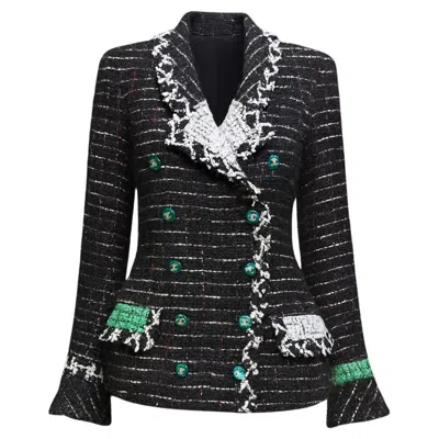 Pre-owned Chanel Legendary 2009 Timeless Black Tweed Jacket 36 Fr