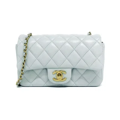 Pre-owned Chanel Light Blue Leather Shoulder Bag ()