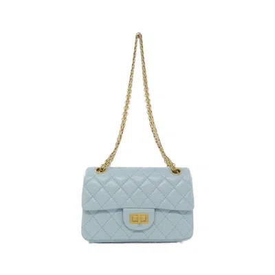 Pre-owned Chanel Light Blue Leather Shoulder Bag ()