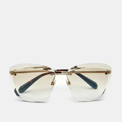 Pre-owned Chanel Light Brown Gradient 4221 Rimless Butterfly Sunglasses