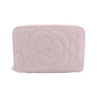 Pre-owned Chanel Light Pink Leather Coin Purse/coin Case ()
