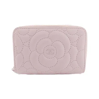 Pre-owned Chanel Light Pink Leather Coin Purse/coin Case ()