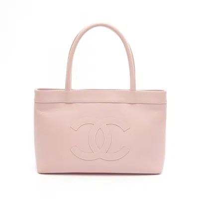 Pre-owned Chanel Light Pink Pink Leather Tote Bag ()